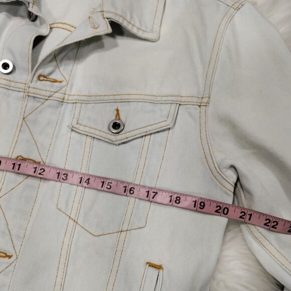 Diesel Men's Light Blue Denim Trucker Jacket Size Large - Picture 13 of 15